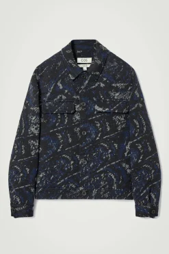 Herren COS Hemden | Mäntel & Jacken*LOCKERE HEMDJACKE AUS JACQUARD AUS WOLL-MIX