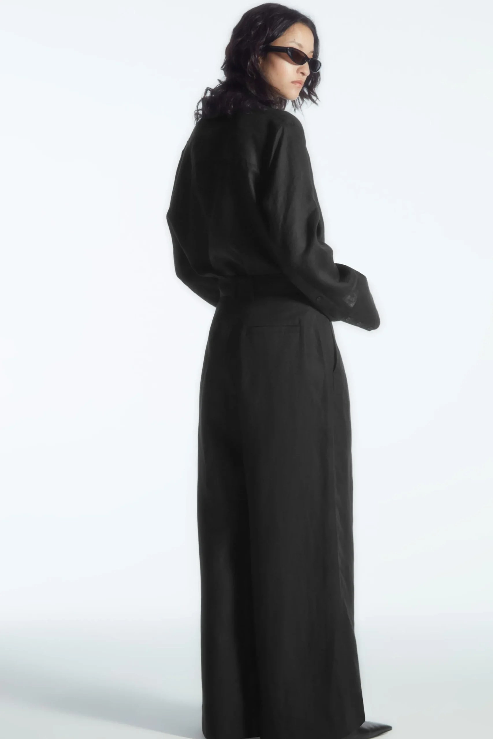Damen COS Hosen*LOCKERE HOSE AUS LEINEN-MIX MIT WEITEM BEIN