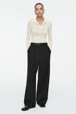 Damen COS Hosen*LOCKERE HOSE AUS TWILL MIT WEITEM BEIN
