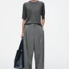 Damen COS Hosen*LOCKERE HOSE AUS TWILL MIT WEITEM BEIN