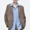 Damen COS Mäntel & Jacken*LOCKERER EINREIHIGER BLAZER AUS WOLL-MIX