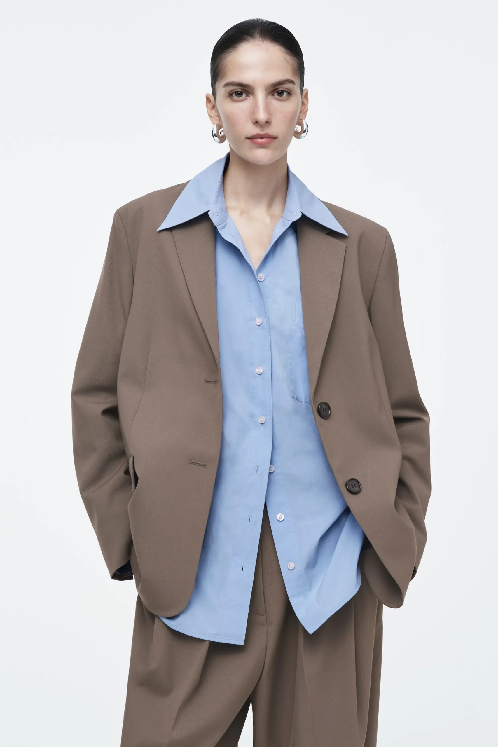 Damen COS Mäntel & Jacken*LOCKERER EINREIHIGER BLAZER AUS WOLL-MIX