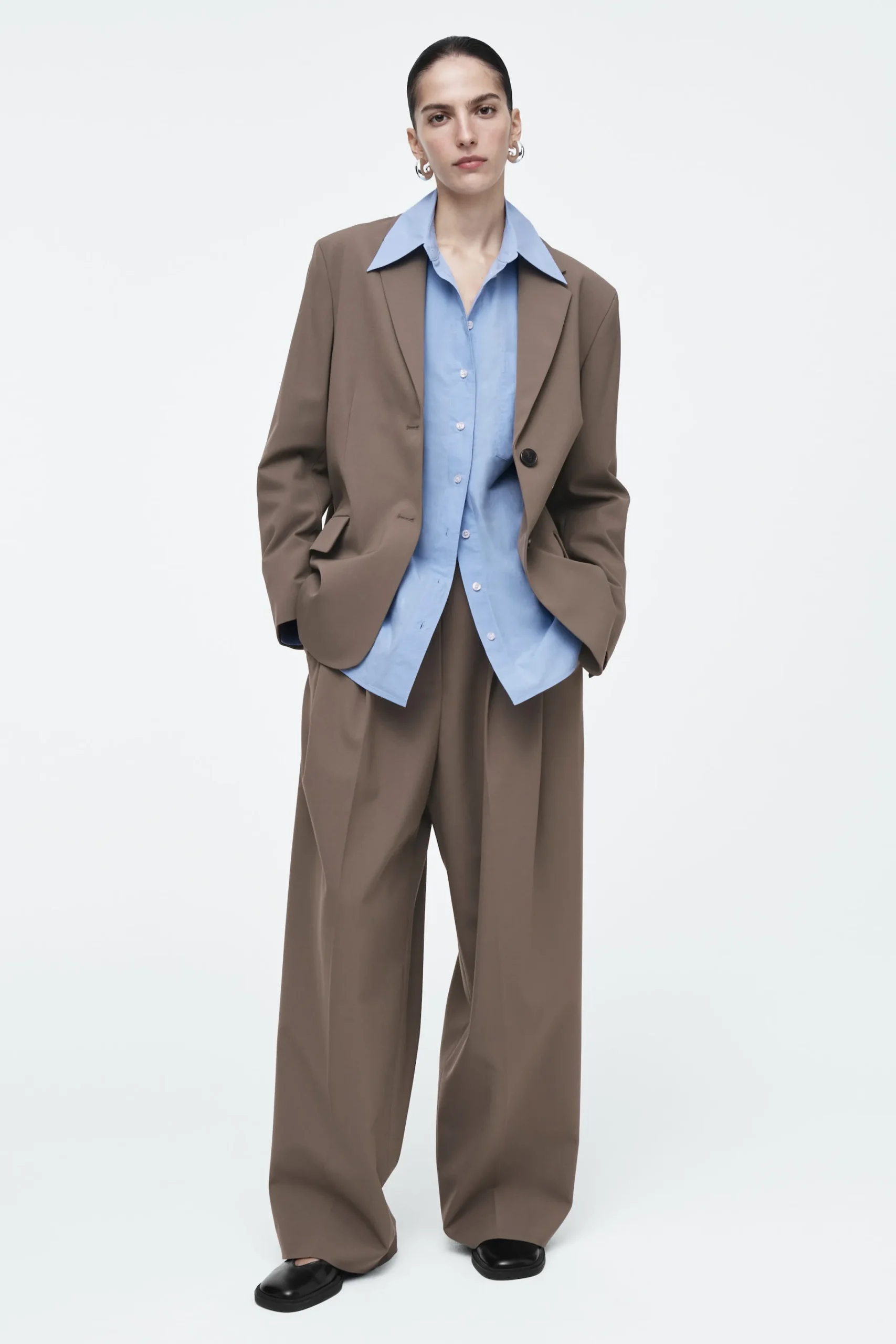 Damen COS Mäntel & Jacken*LOCKERER EINREIHIGER BLAZER AUS WOLL-MIX