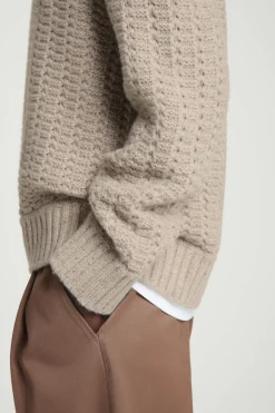 Herren COS Pullover | Kaschmir*LOCKERER KASCHMIRPULLOVER MIT LOCHSTRICKMUSTER