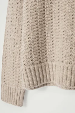 Herren COS Pullover | Kaschmir*LOCKERER KASCHMIRPULLOVER MIT LOCHSTRICKMUSTER