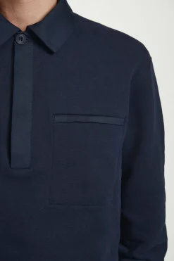 Herren COS Poloshirts | Sweatshirts & Kapuzenpullover*LOCKERES POLO-SWEATSHIRT MIT KURZER KNOPFLEISTE