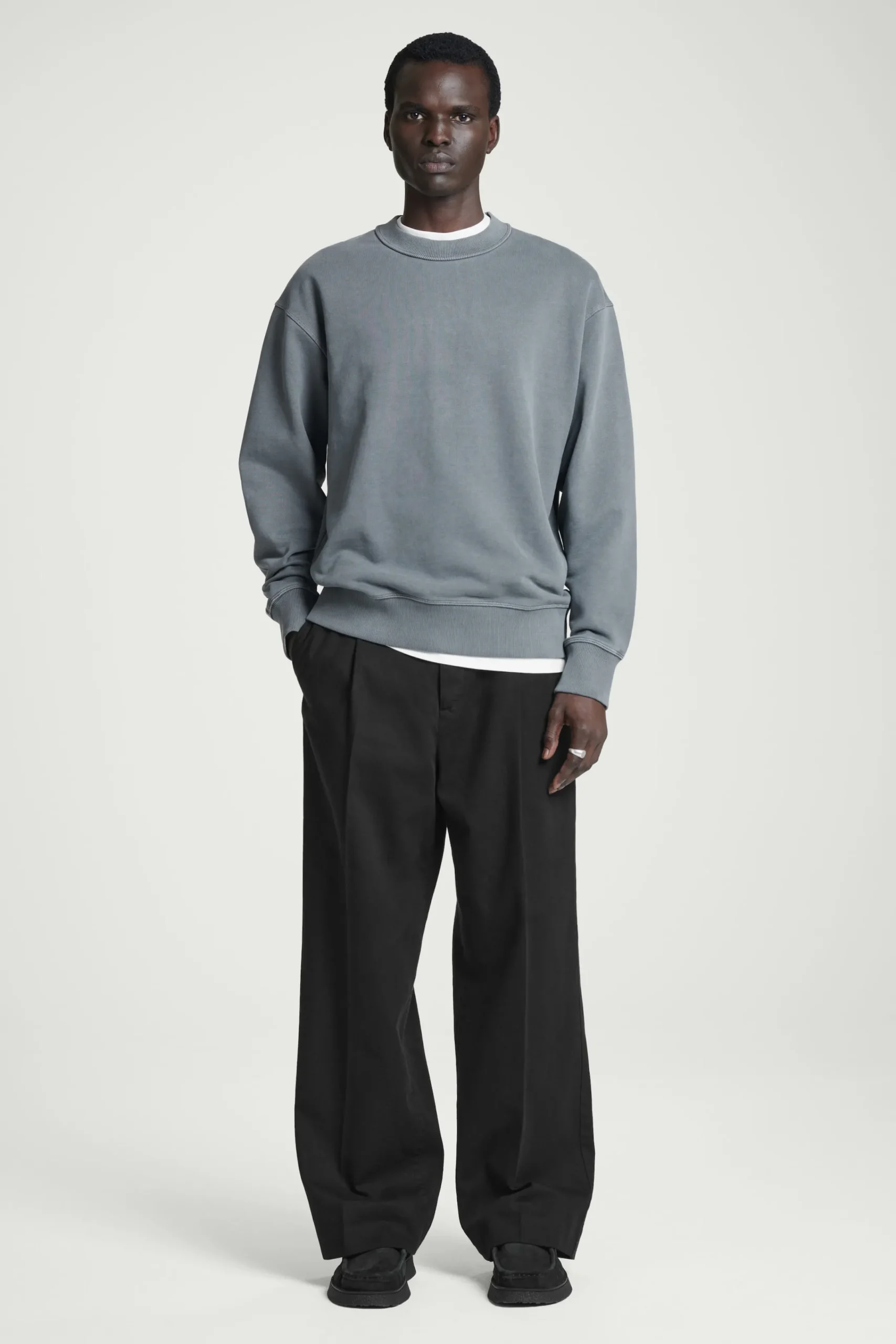 Herren COS Sweatshirts & Kapuzenpullover*LOCKERES SWEATSHIRT AUS VORGEWASCHENER BAUMWOLLE