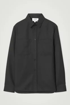 Herren COS Hemden*LOCKERES UTILITY-HEMD AUS WOLL-MIX