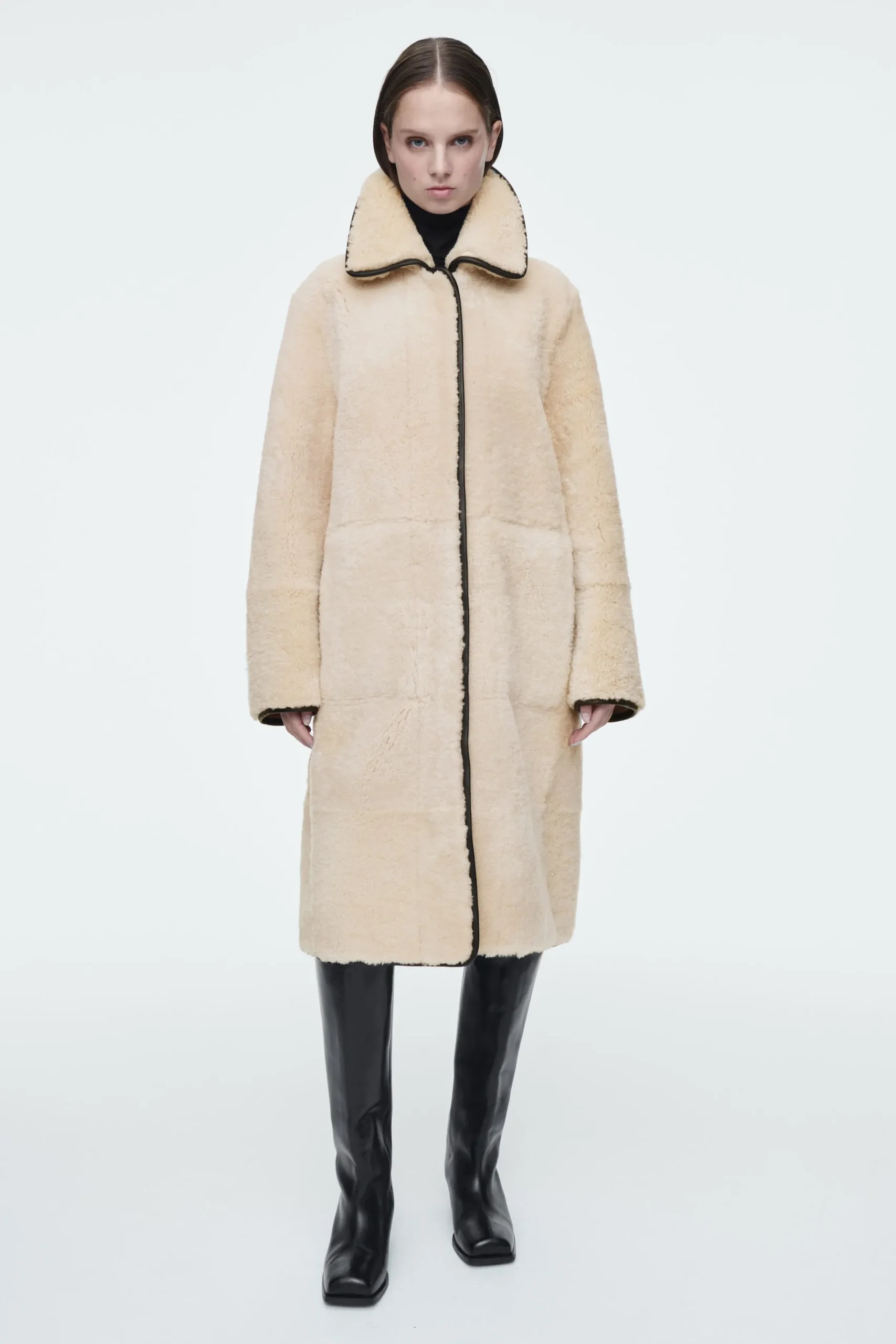 Damen COS Mäntel & Jacken*MANTEL AUS SHEARLING MIT LEDERBESÄTZEN