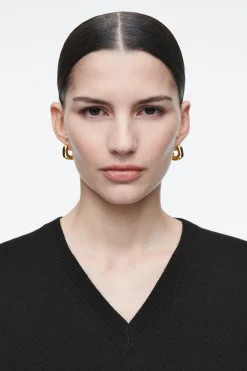 Damen COS Schmuck*MARKANTE ECKIGE MINI-CREOLEN