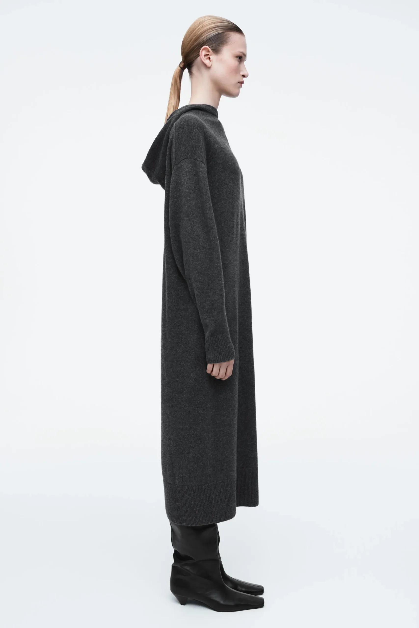 Damen COS Kleider | Strickmode*MAXIKLEID AUS MERINOWOLLE MIT KAPUZE