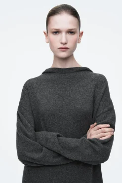 Damen COS Kleider | Strickmode*MAXIKLEID AUS MERINOWOLLE MIT KAPUZE