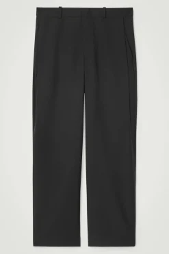 Herren COS Hosen*MELIERTE HOSE AUS WOLL-HOPSACK – WEITES BEIN