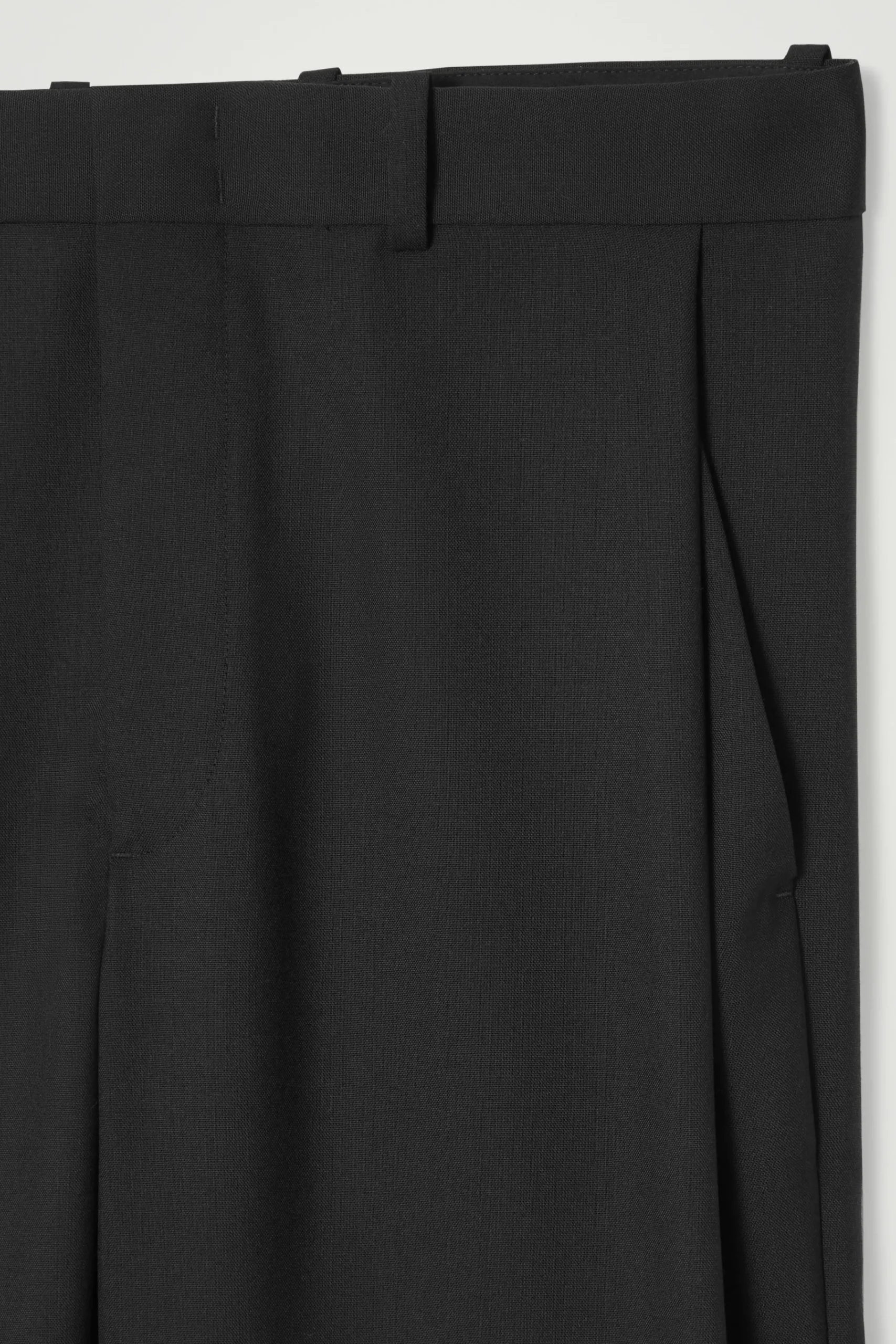 Herren COS Hosen*MELIERTE HOSE AUS WOLL-HOPSACK – WEITES BEIN