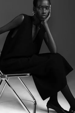 Damen COS Kleider | Strickmode*MIDIKLEID AUS GEKOCHTER WOLLE