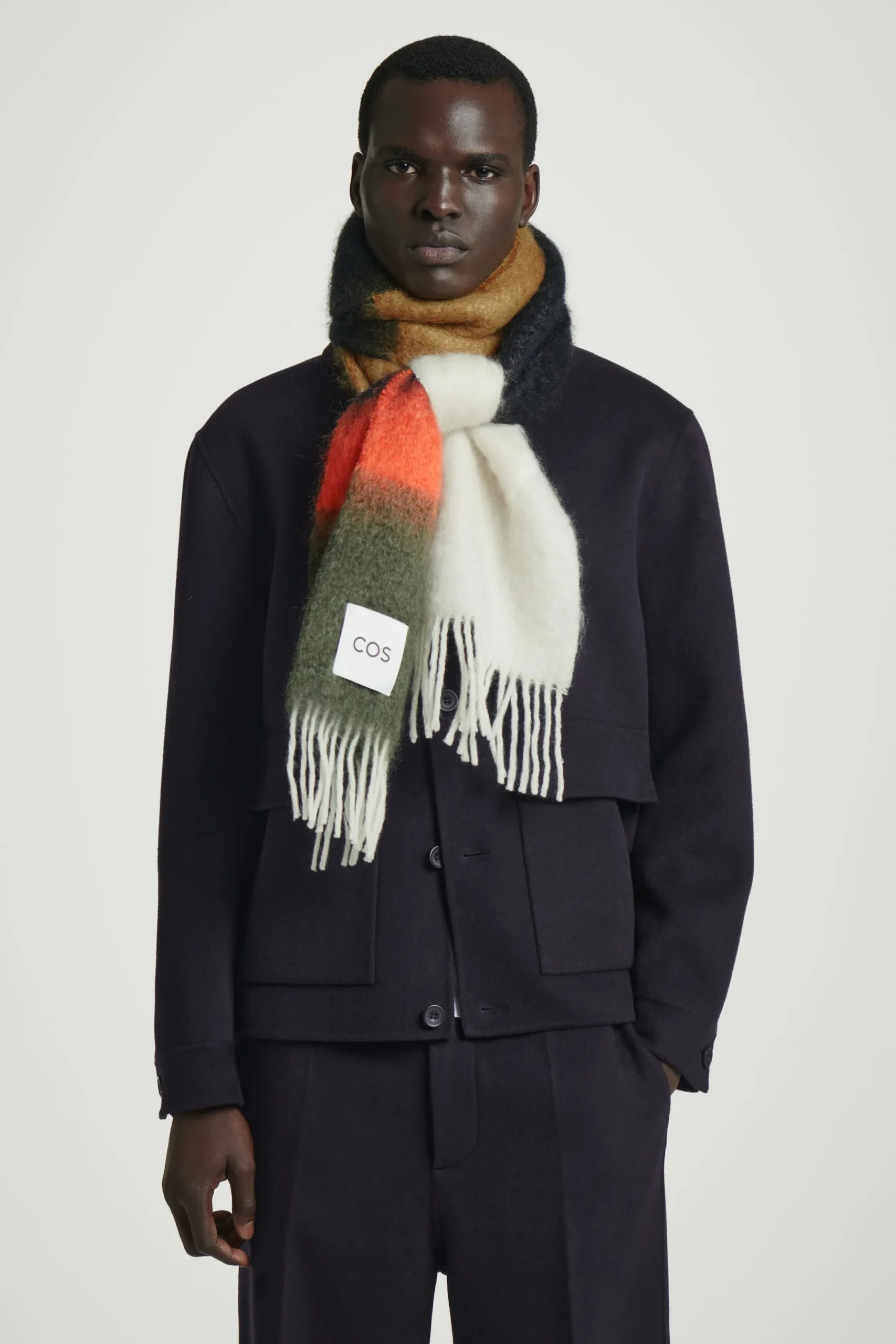 Herren COS Mützen, Schals & Handschuhe*MOHAIRSCHAL IN COLOUR-BLOCK-OPTIK