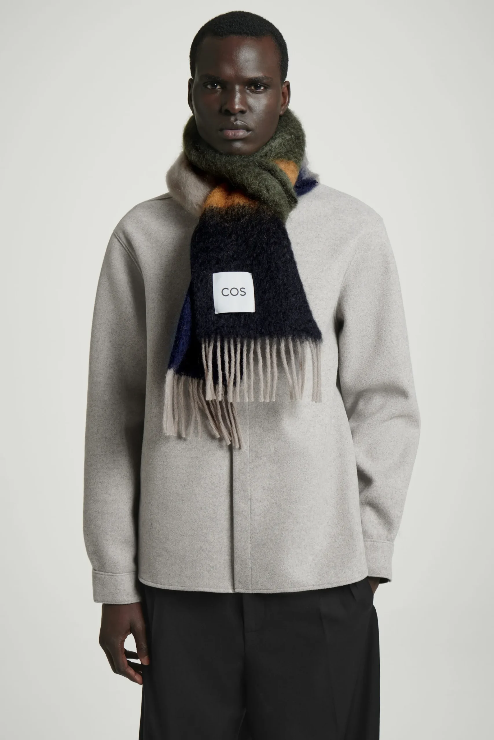 Herren COS Mützen, Schals & Handschuhe*MOHAIRSCHAL IN COLOUR-BLOCK-OPTIK
