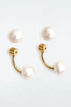 Damen COS Schmuck*OHRSTECKER MIT SÜSSWASSERPERLEN