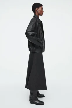 Damen COS Mäntel & Jacken*OVERSIZED-LEDERJACKE MIT KRAGEN