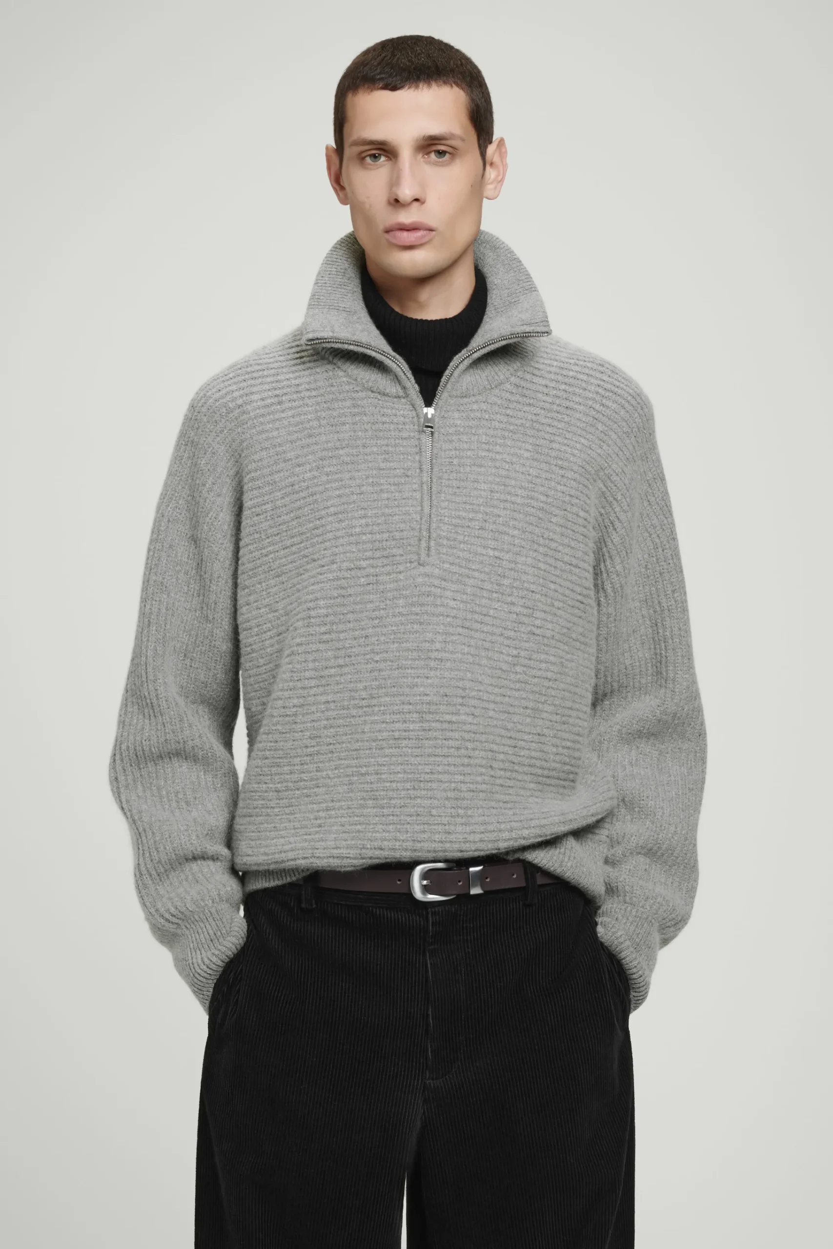 Herren COS Pullover | Strickmode*OVERSIZED-PULLOVER AUS ALPAKAWOLLE MIT STEHKRAGEN