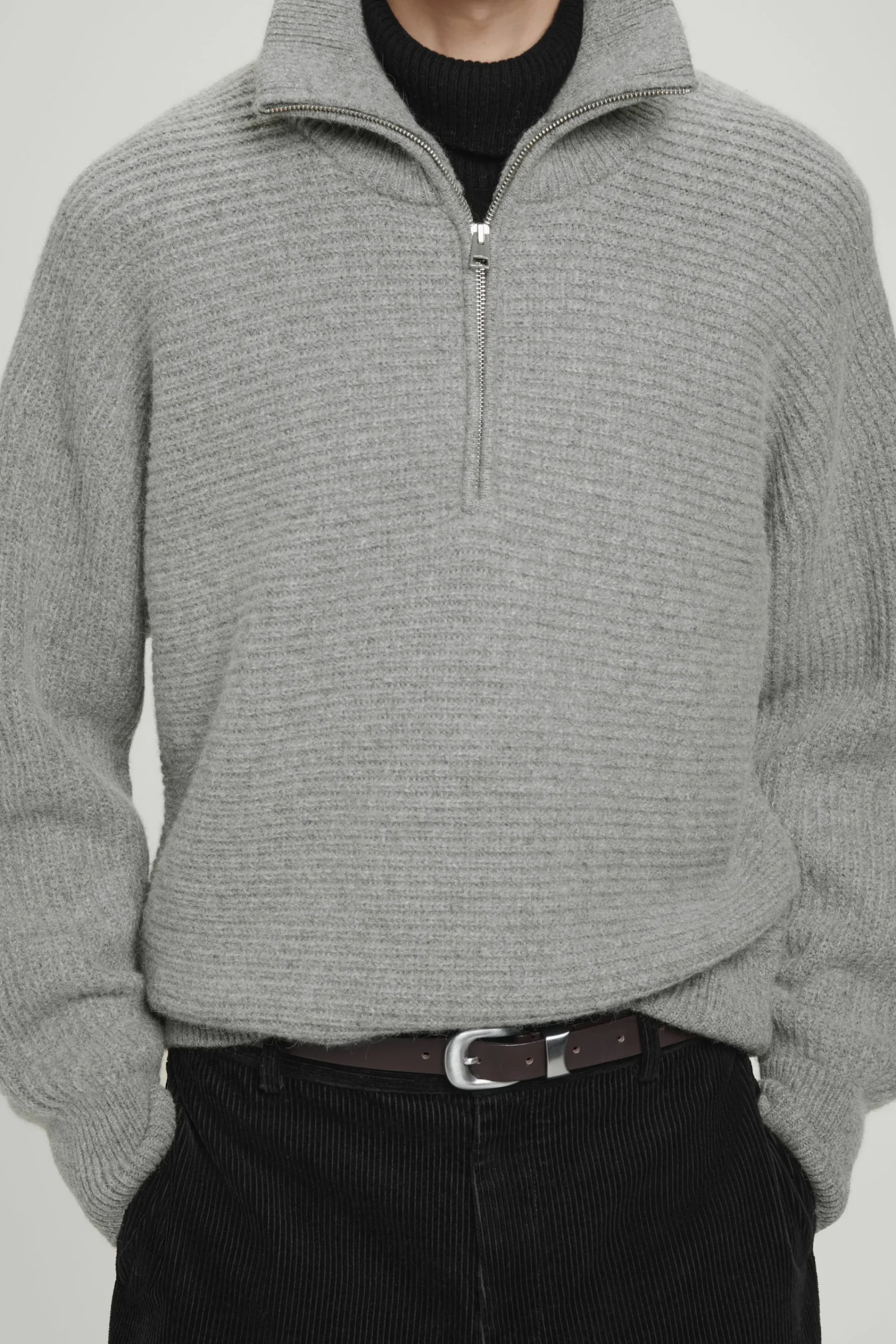 Herren COS Pullover | Strickmode*OVERSIZED-PULLOVER AUS ALPAKAWOLLE MIT STEHKRAGEN