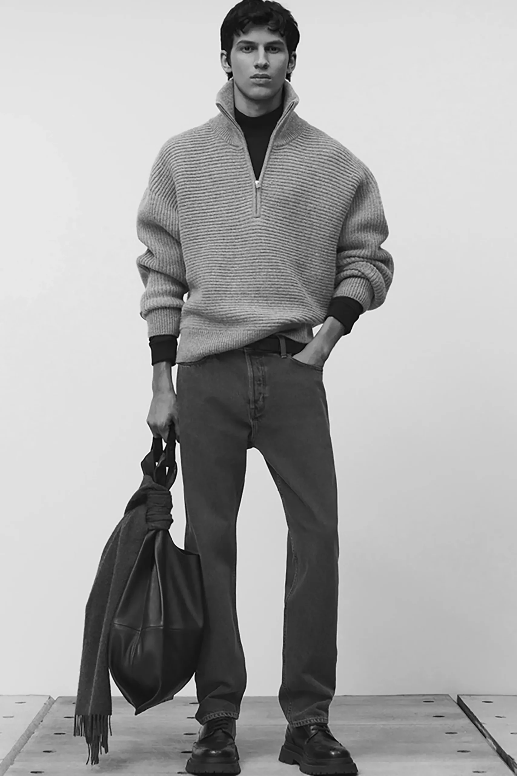 Herren COS Pullover | Strickmode*OVERSIZED-PULLOVER AUS ALPAKAWOLLE MIT STEHKRAGEN