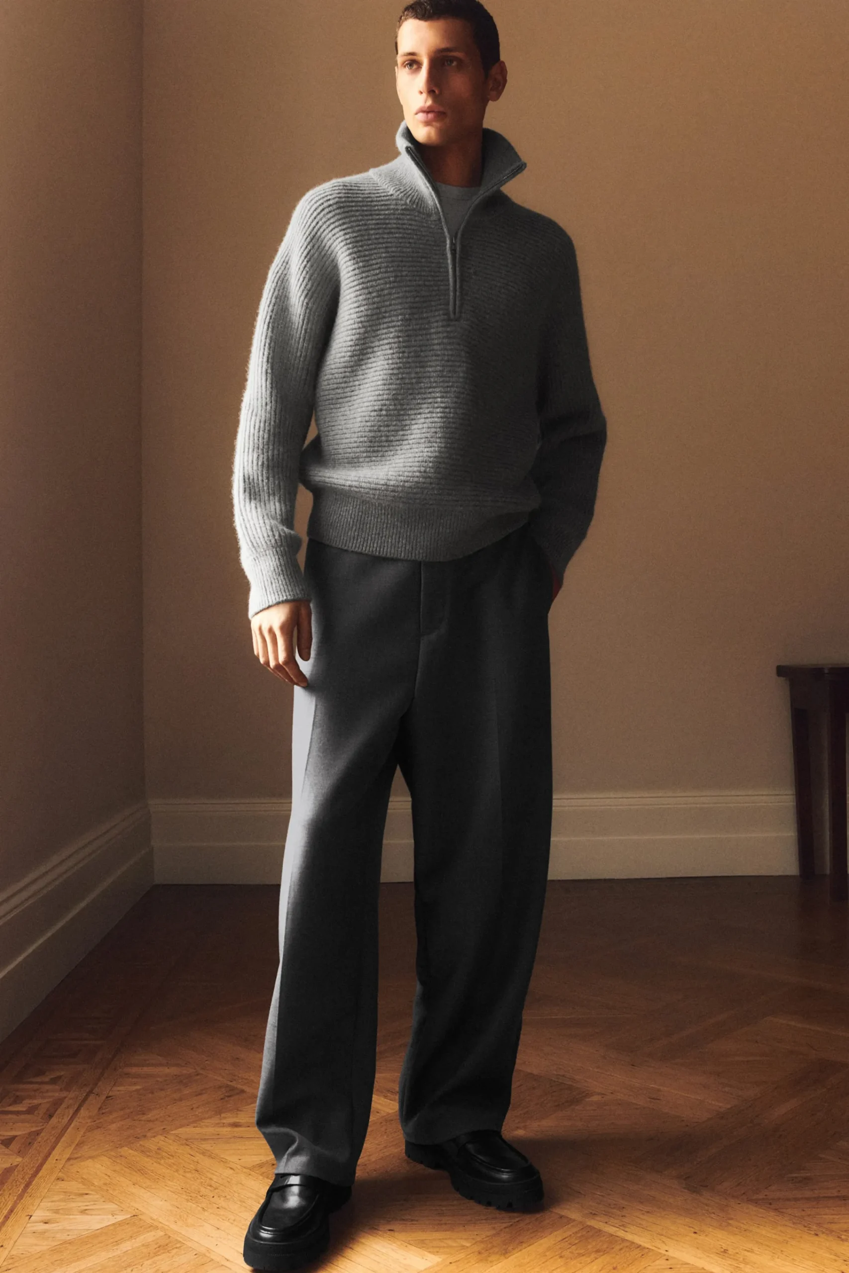 Herren COS Pullover | Strickmode*OVERSIZED-PULLOVER AUS ALPAKAWOLLE MIT STEHKRAGEN
