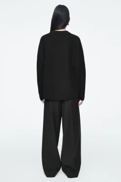 Damen COS Strickmode*OVERSIZED-PULLOVER AUS GEKOCHTER MERINOWOLLE