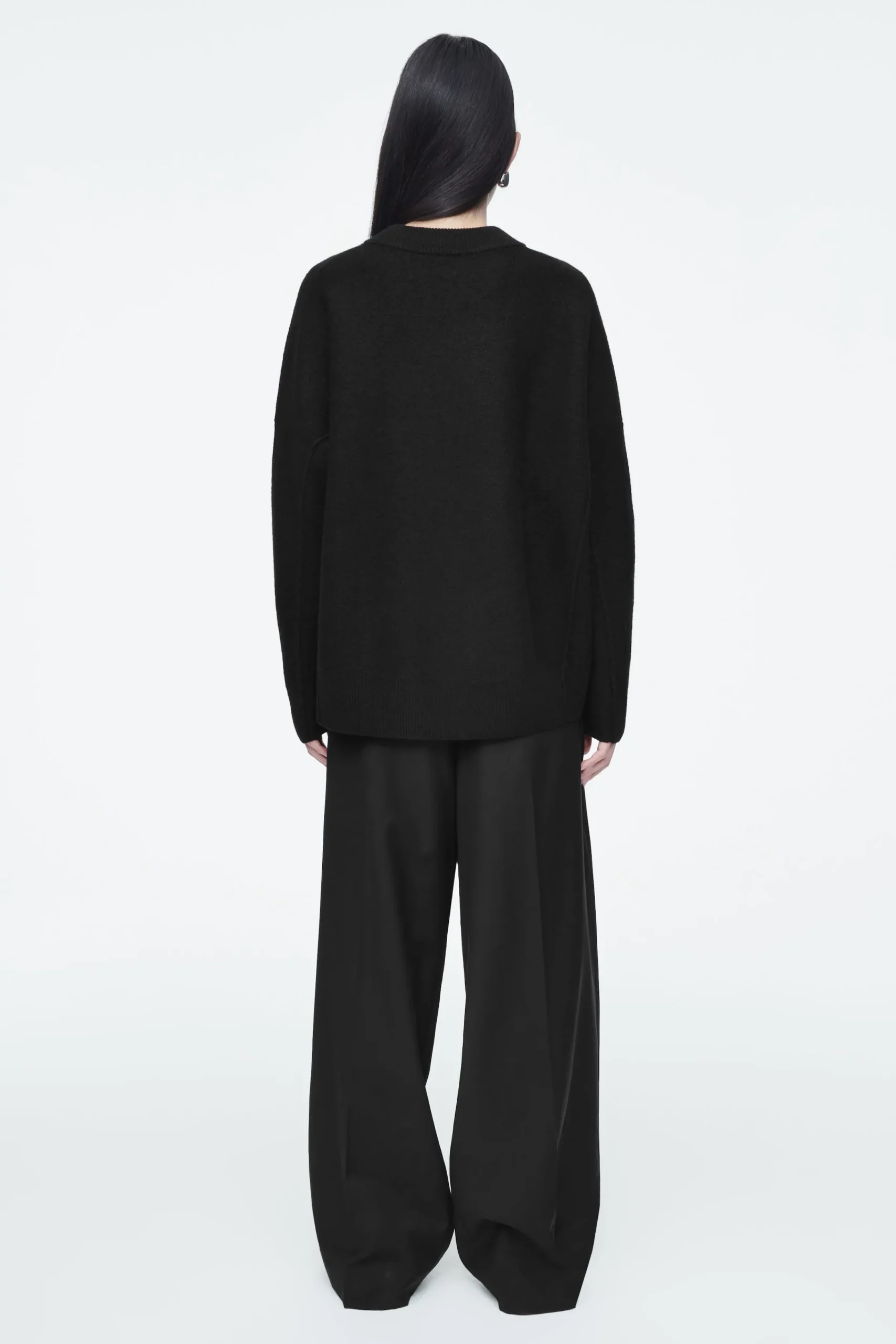 Damen COS Strickmode*OVERSIZED-PULLOVER AUS GEKOCHTER MERINOWOLLE