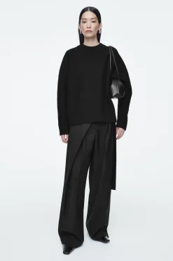 Damen COS Strickmode*OVERSIZED-PULLOVER AUS GEKOCHTER MERINOWOLLE