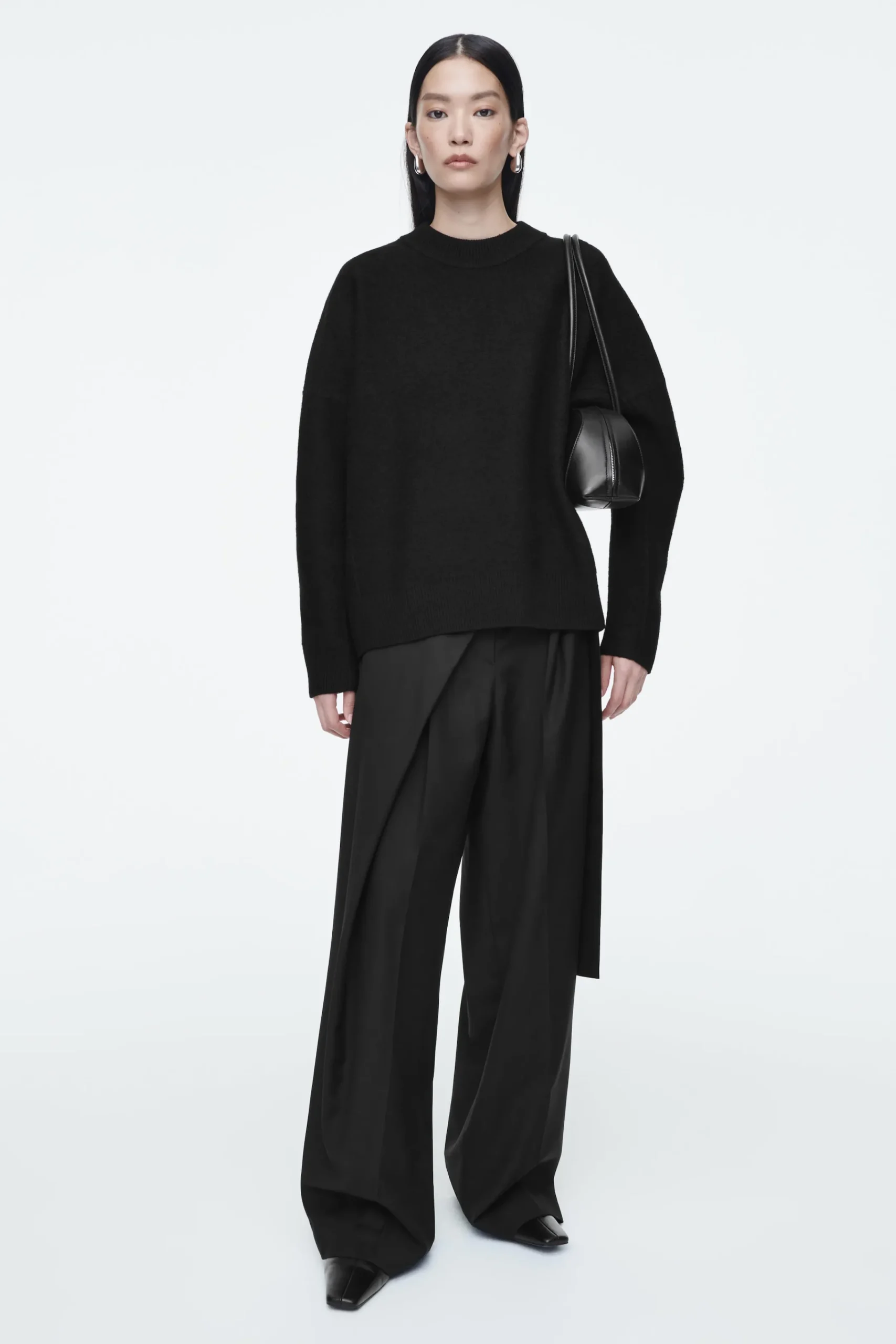 Damen COS Strickmode*OVERSIZED-PULLOVER AUS GEKOCHTER MERINOWOLLE