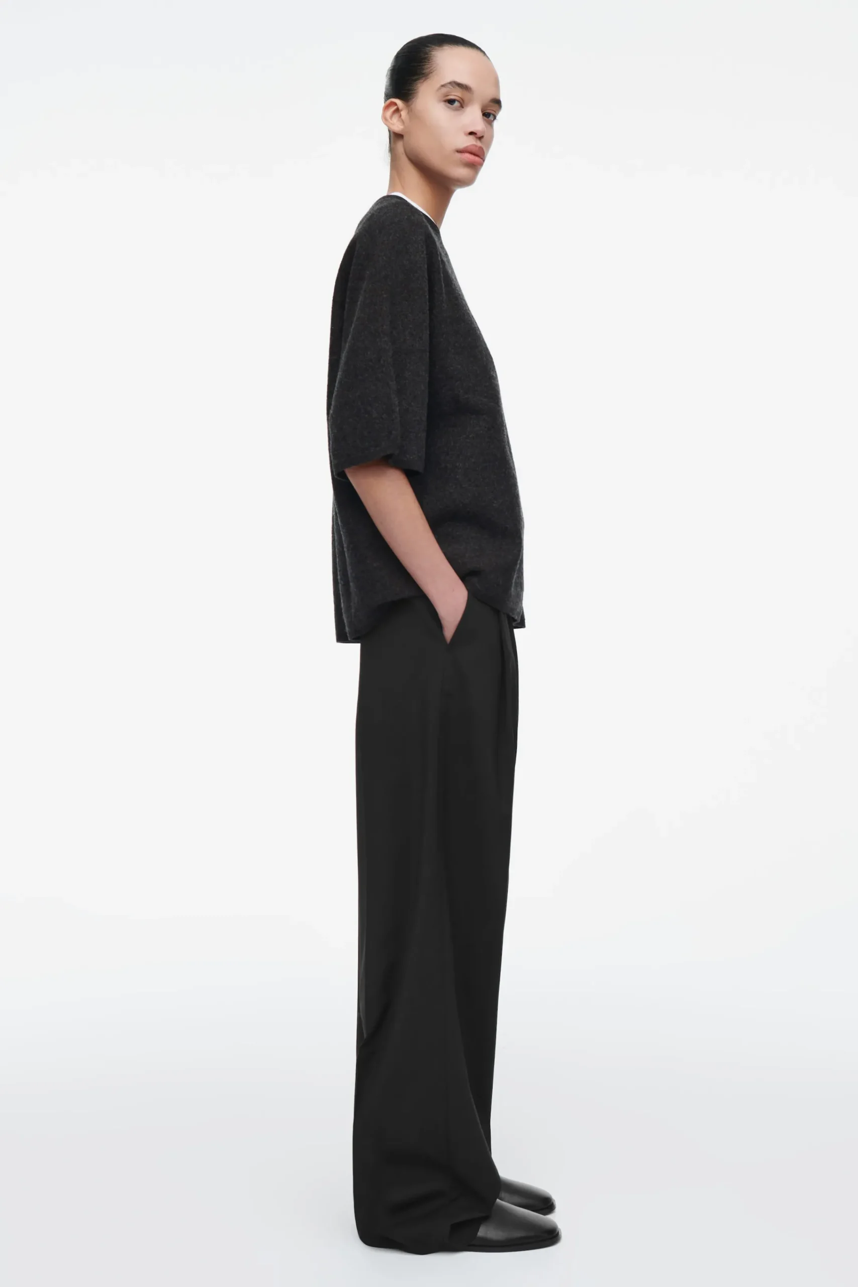 Damen COS Oberteile | Strickmode*OVERSIZED-T-SHIRT AUS GEKOCHTER MERINOWOLLE