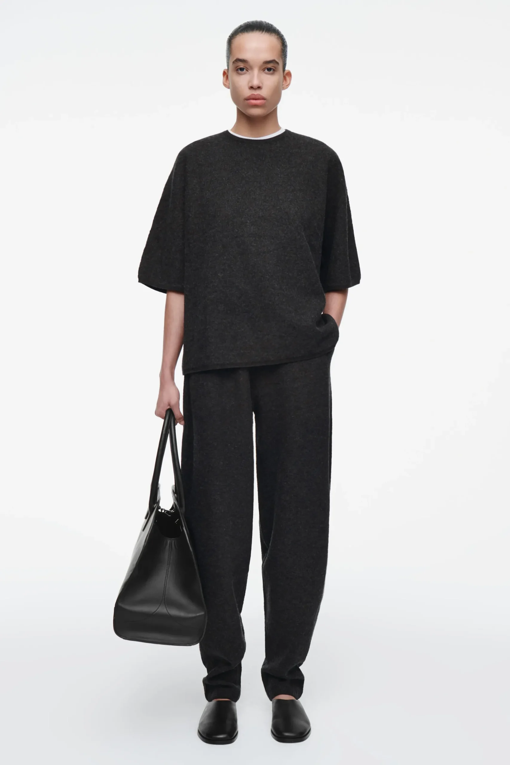 Damen COS Oberteile | Strickmode*OVERSIZED-T-SHIRT AUS GEKOCHTER MERINOWOLLE