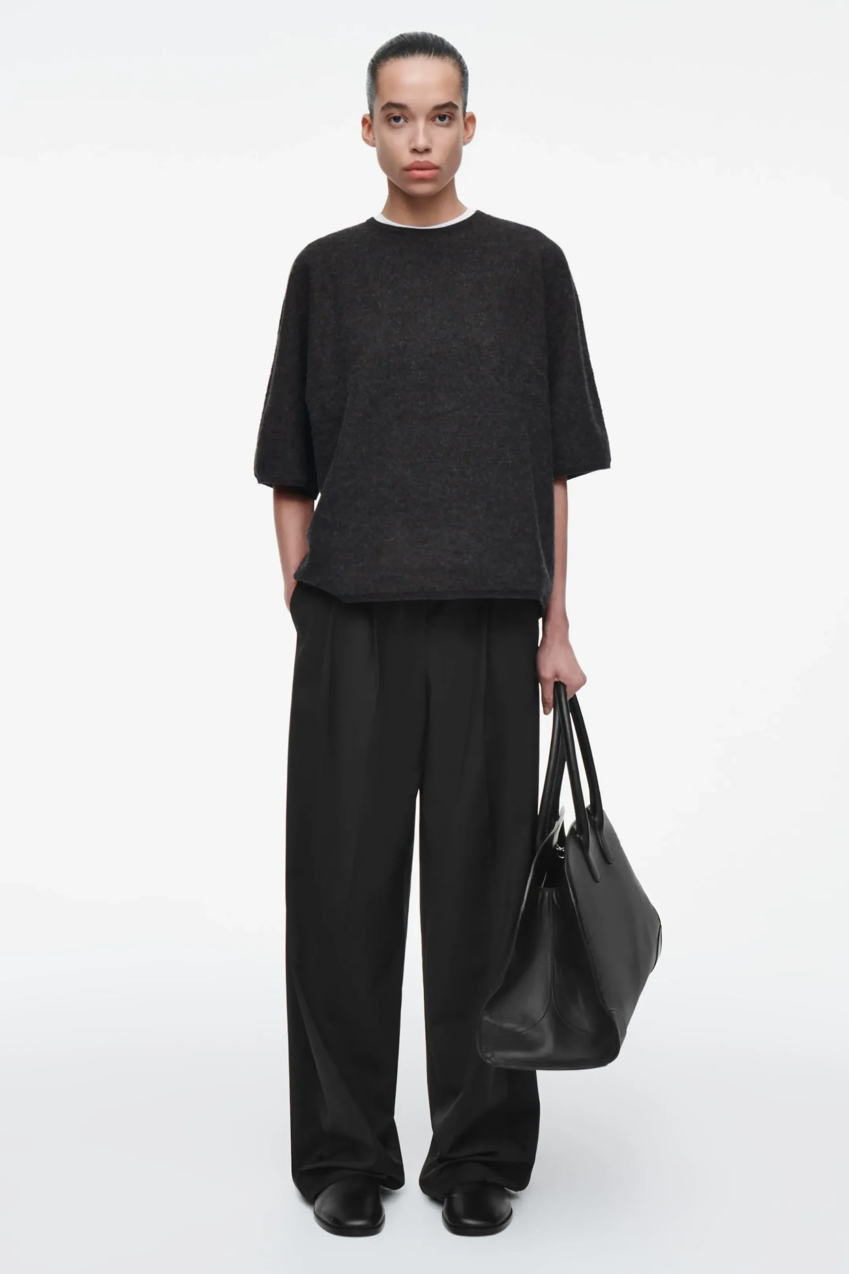 Damen COS Oberteile | Strickmode*OVERSIZED-T-SHIRT AUS GEKOCHTER MERINOWOLLE