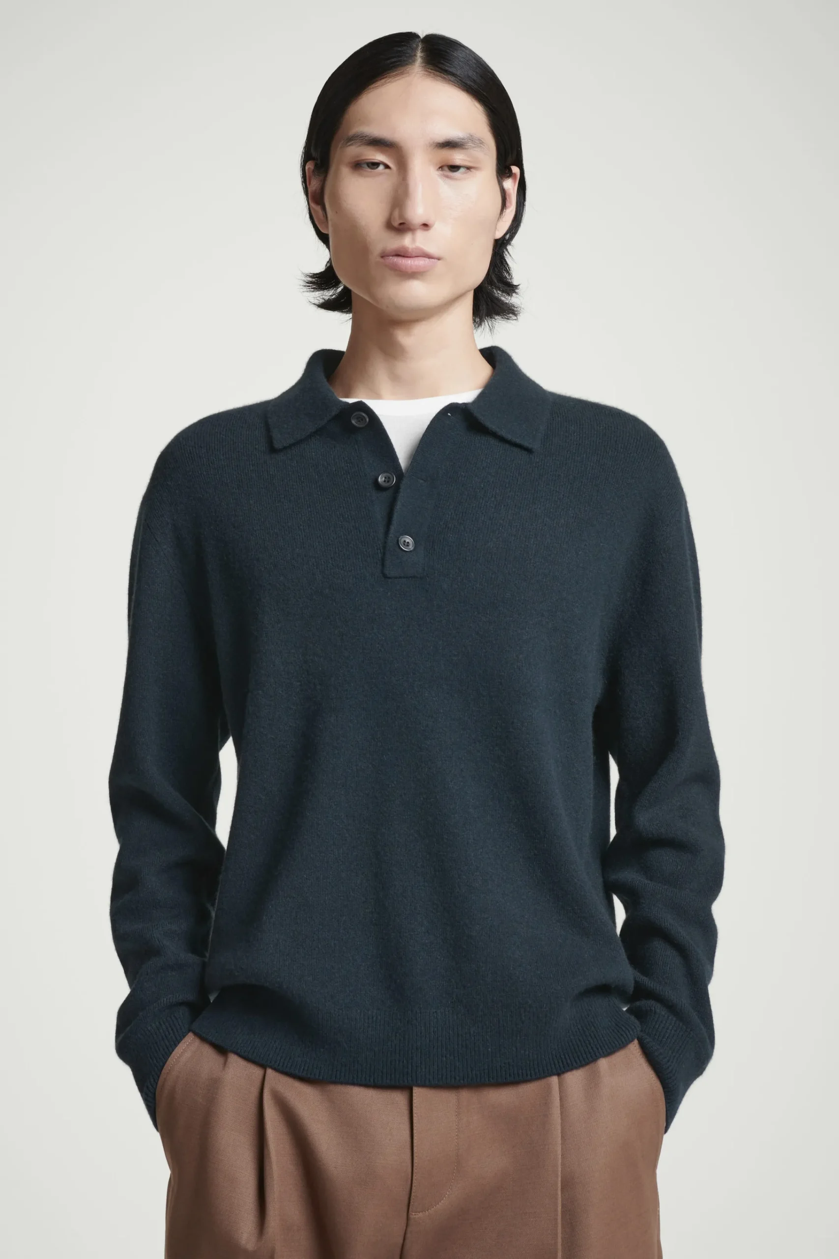 Herren COS Poloshirts | Strickmode*POLOSHIRT AUS REINEM KASCHMIR