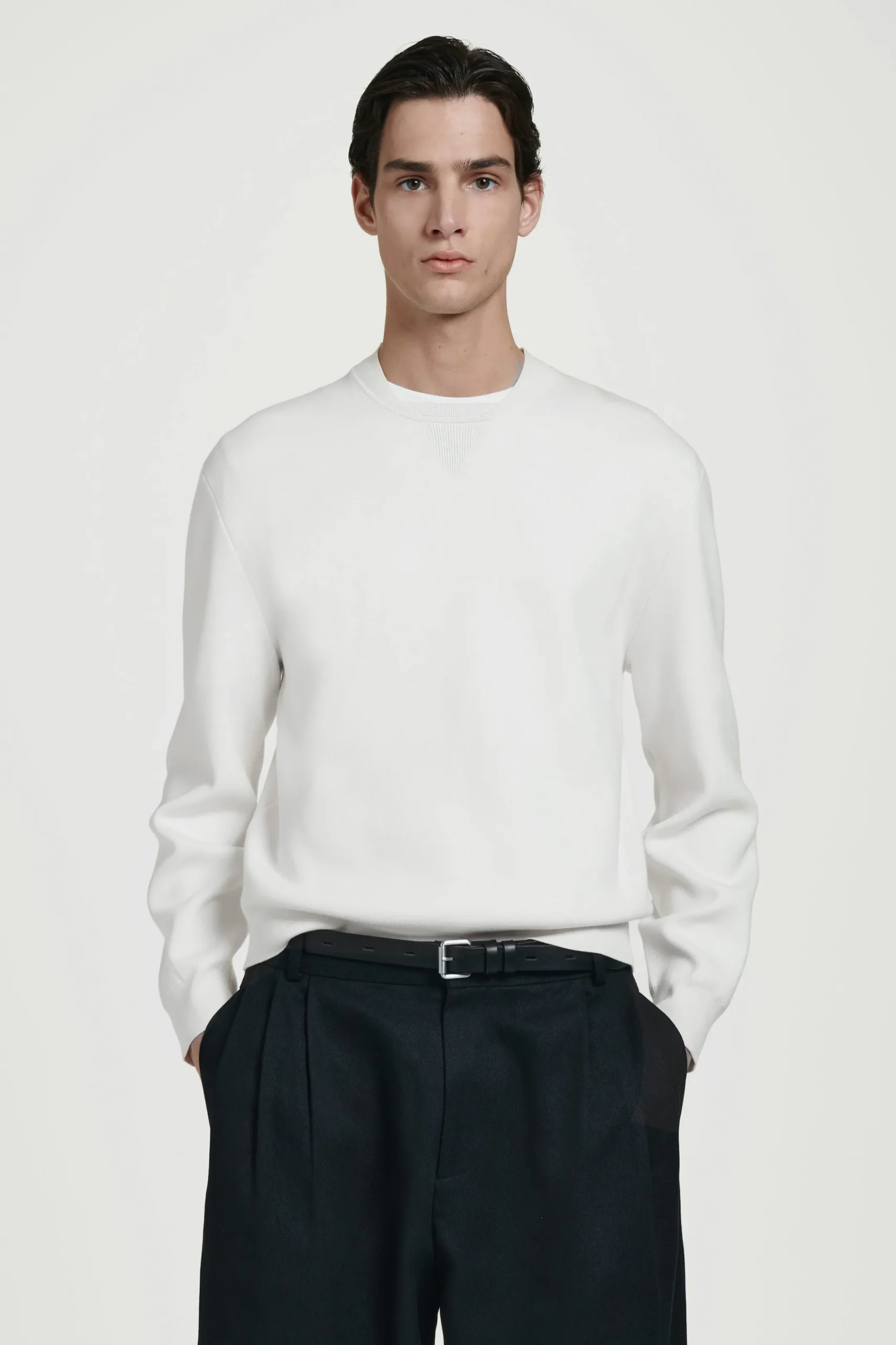 Herren COS Strickmode*PULLOVER AUS DOUBLEFACE-STRICK
