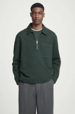 Herren COS Pullover | Strickmode*PULLOVER AUS KOCHWOLLE MIT KURZEM REISSVERSCHLUSS