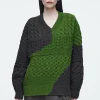 Damen COS Strickmode*PULLOVER AUS MERINOWOLLE MIT ABSTRAKTEM ZOPFMUSTER