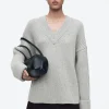 Damen COS Strickmode*PULLOVER AUS MERINOWOLLE MIT V-AUSSCHNITT