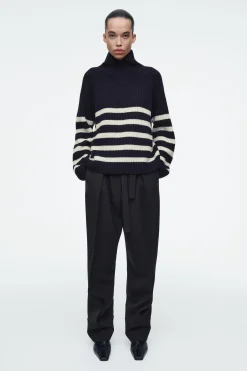 Damen COS Strickmode*PULLOVER AUS MERINOWOLLE MIT KRAGEN