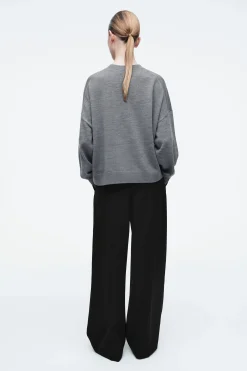 Damen COS Strickmode*PULLOVER AUS MERINOWOLLE MIT RUNDHALSAUSSCHNITT
