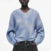 Damen COS Strickmode*PULLOVER AUS MOHAIR MIT SPRAYFARBEN-DESIGN