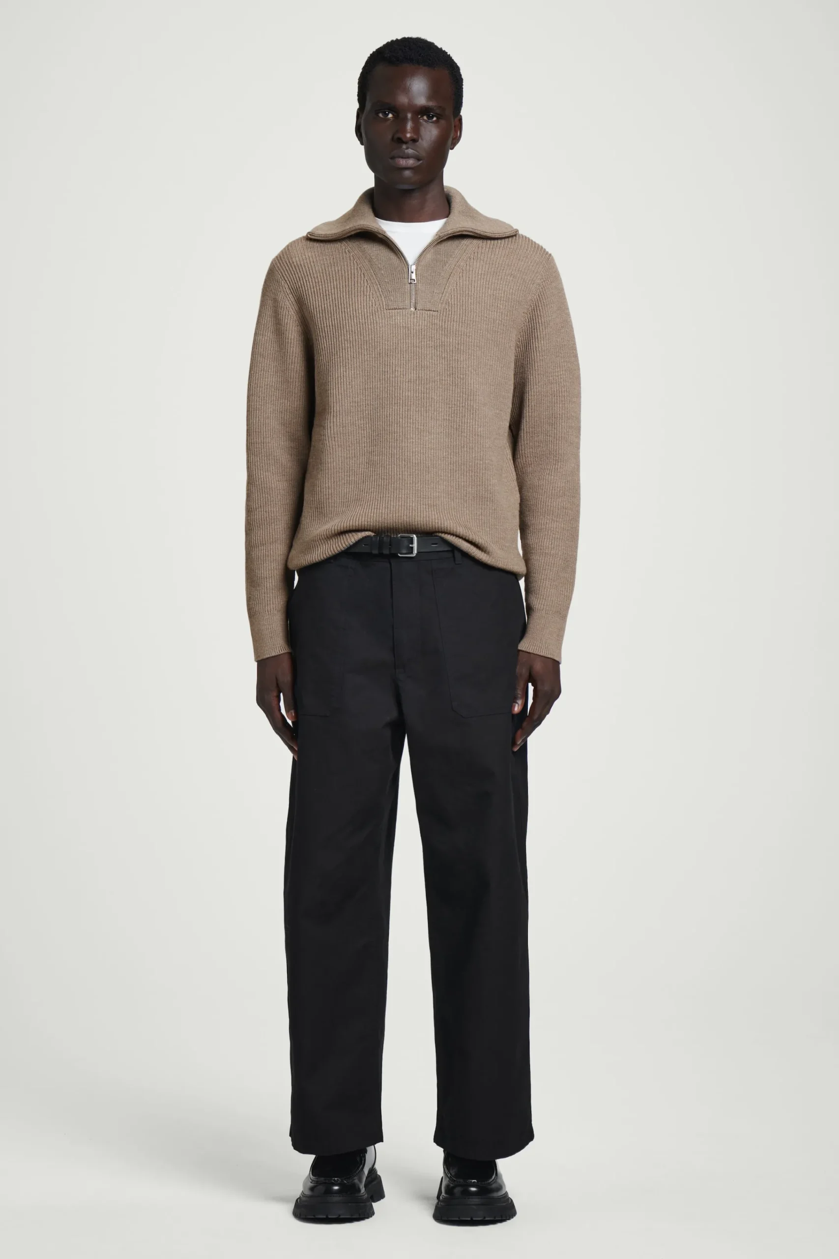 Herren COS Pullover | Strickmode*PULLOVER AUS WOLL-BAUMWOLL-MIX MIT REISSVERSCHLUSS