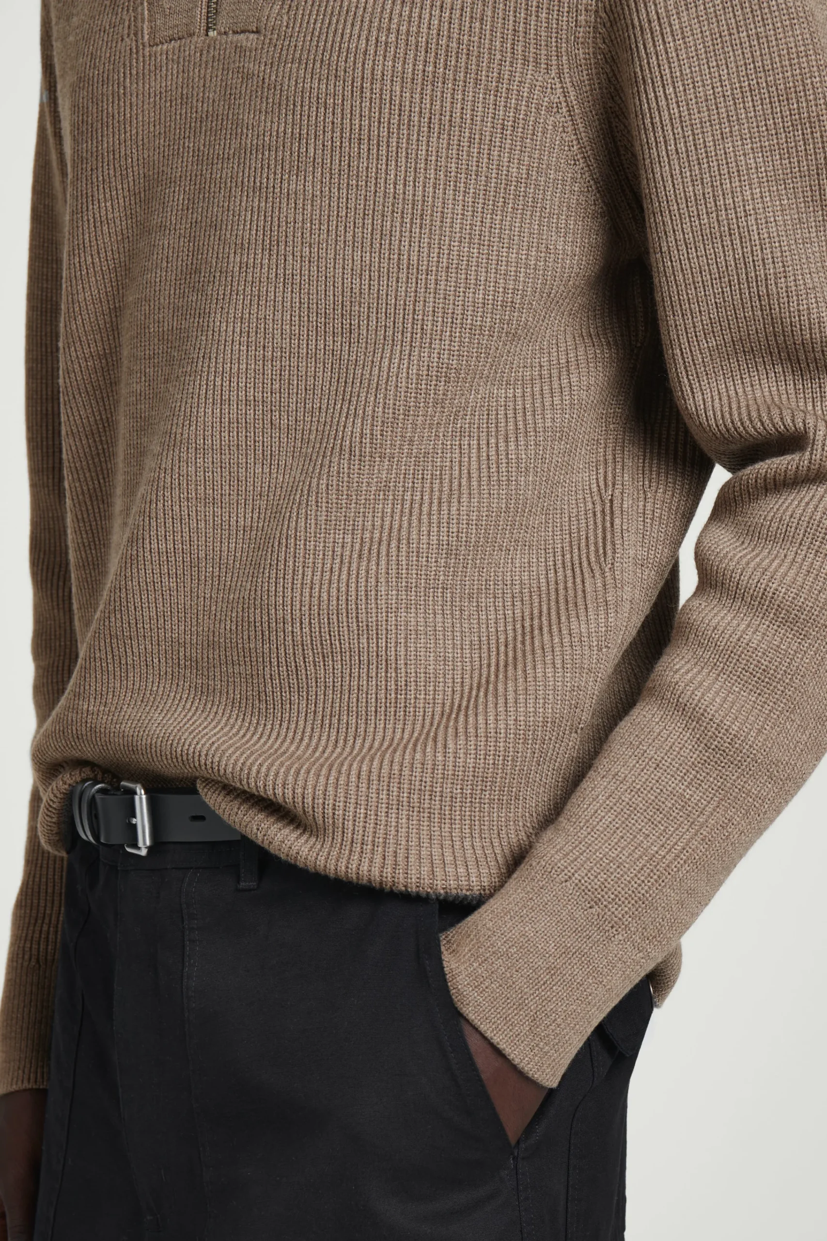 Herren COS Pullover | Strickmode*PULLOVER AUS WOLL-BAUMWOLL-MIX MIT REISSVERSCHLUSS