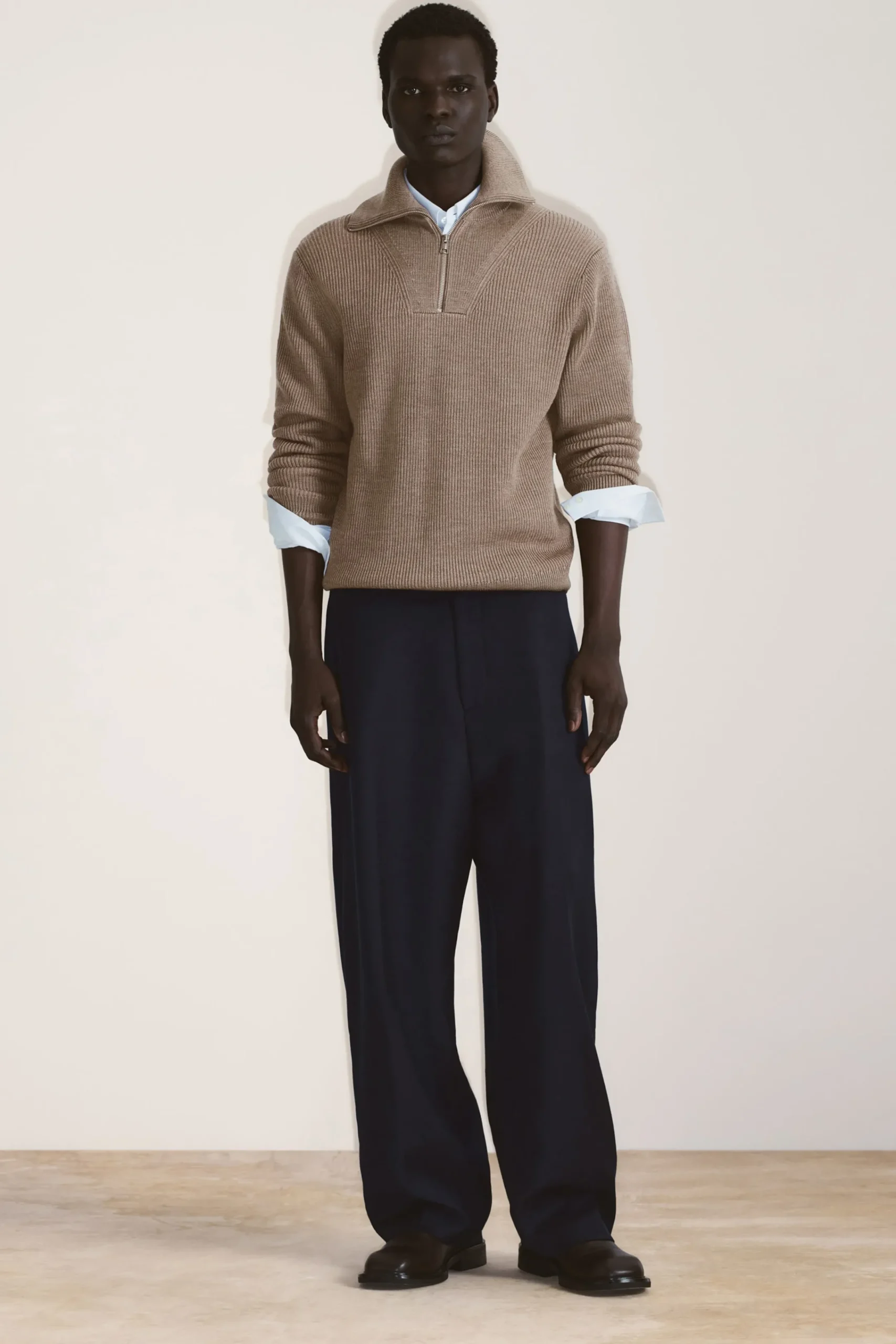 Herren COS Pullover | Strickmode*PULLOVER AUS WOLL-BAUMWOLL-MIX MIT REISSVERSCHLUSS