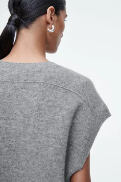 Damen COS Oberteile | Strickmode*PULLUNDER AUS DOUBLEFACE-WOLLE MIT V-AUSSCHNITT