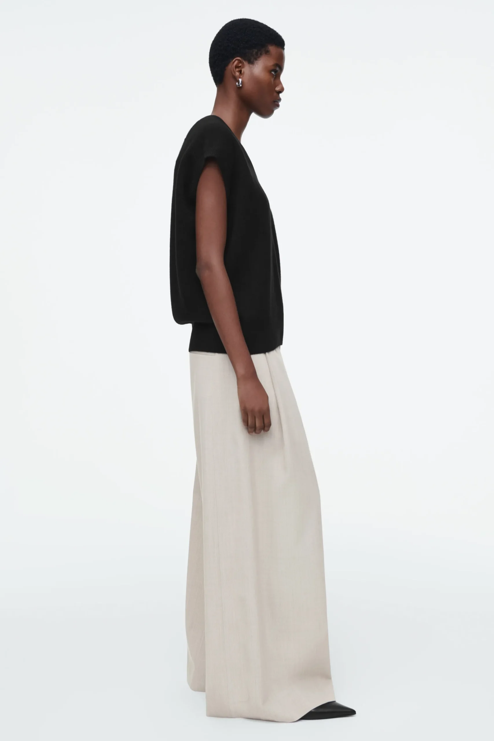 Damen COS Oberteile | Strickmode*PULLUNDER AUS DOUBLEFACE-WOLLE MIT V-AUSSCHNITT