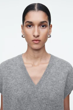 Damen COS Oberteile | Strickmode*PULLUNDER AUS DOUBLEFACE-WOLLE MIT V-AUSSCHNITT