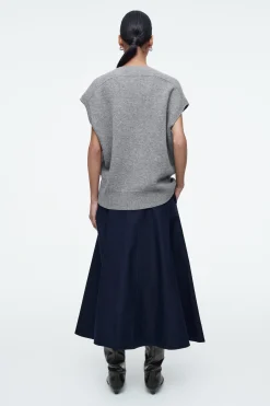 Damen COS Oberteile | Strickmode*PULLUNDER AUS DOUBLEFACE-WOLLE MIT V-AUSSCHNITT