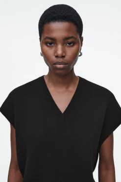 Damen COS Oberteile | Strickmode*PULLUNDER AUS DOUBLEFACE-WOLLE MIT V-AUSSCHNITT